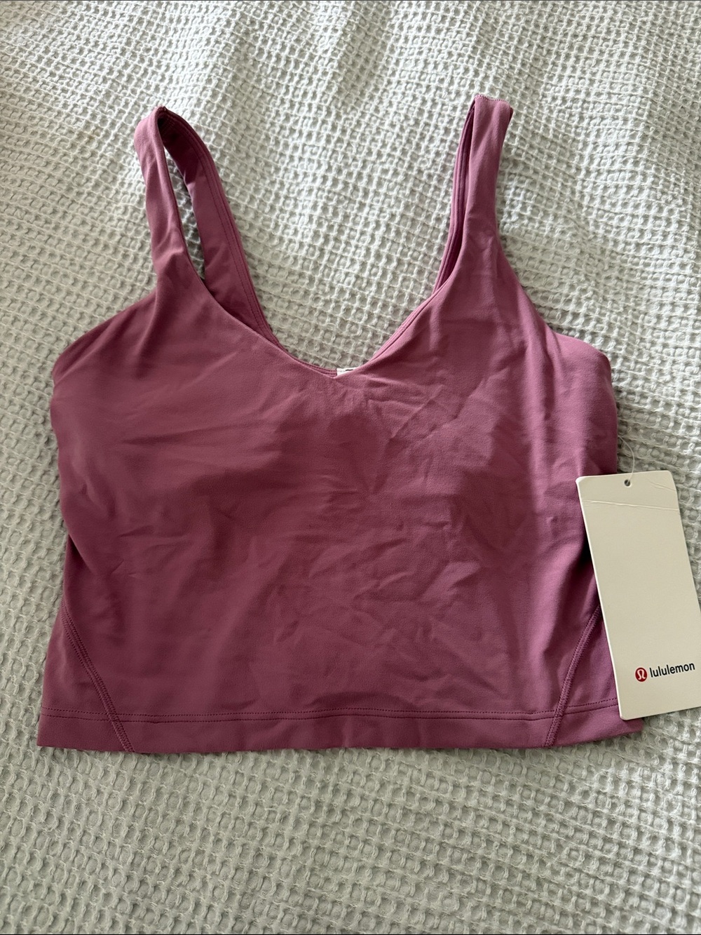 lululemon athletica Mauve Pink V-Neck Crop Sports Bra Top